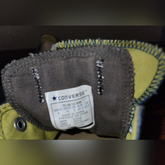 Blue Double Tongue Converse - Picture 2 of 2